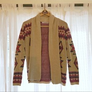 Hipster tribal cardigan sweater.